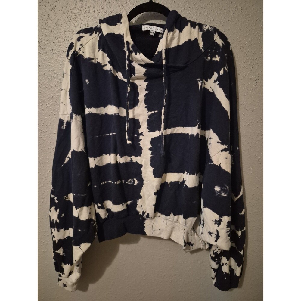 Young Fabulous & Broke hooded sweatshirt Boxy top M / L Batwing tie dye - Picture 1 of 7